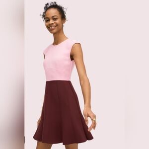 Kate Spade Pink and Burgundy Sleeveless Dress. Size: 6.